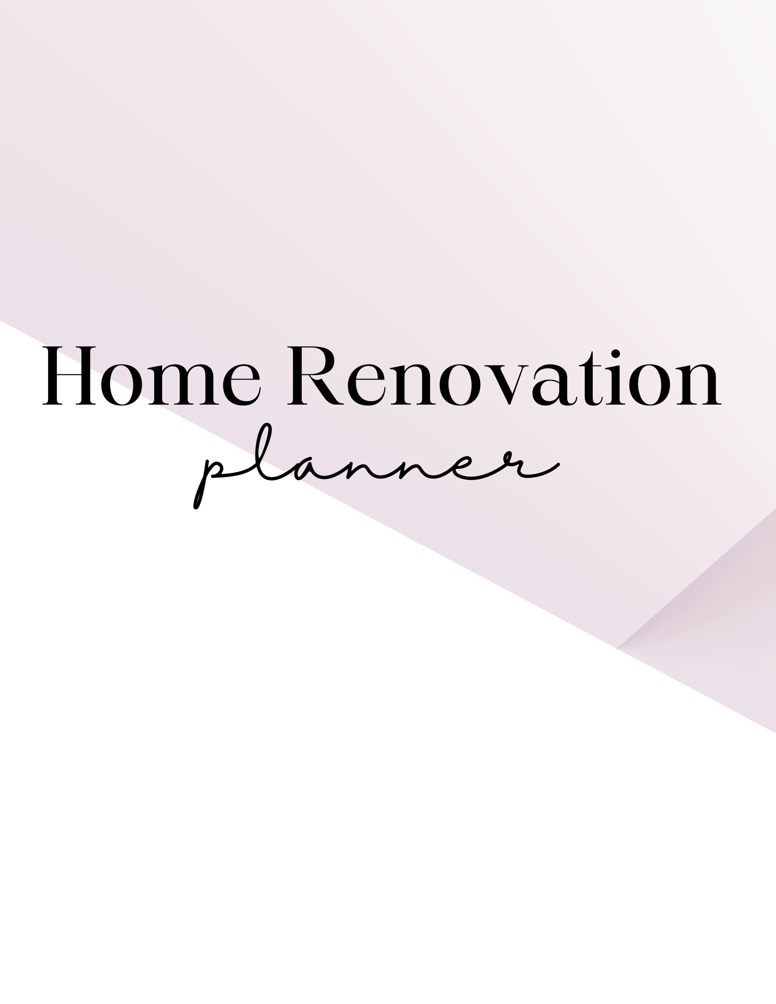 Home Renovation Planner (Printable PDF) - Organized Hot Mess Mama