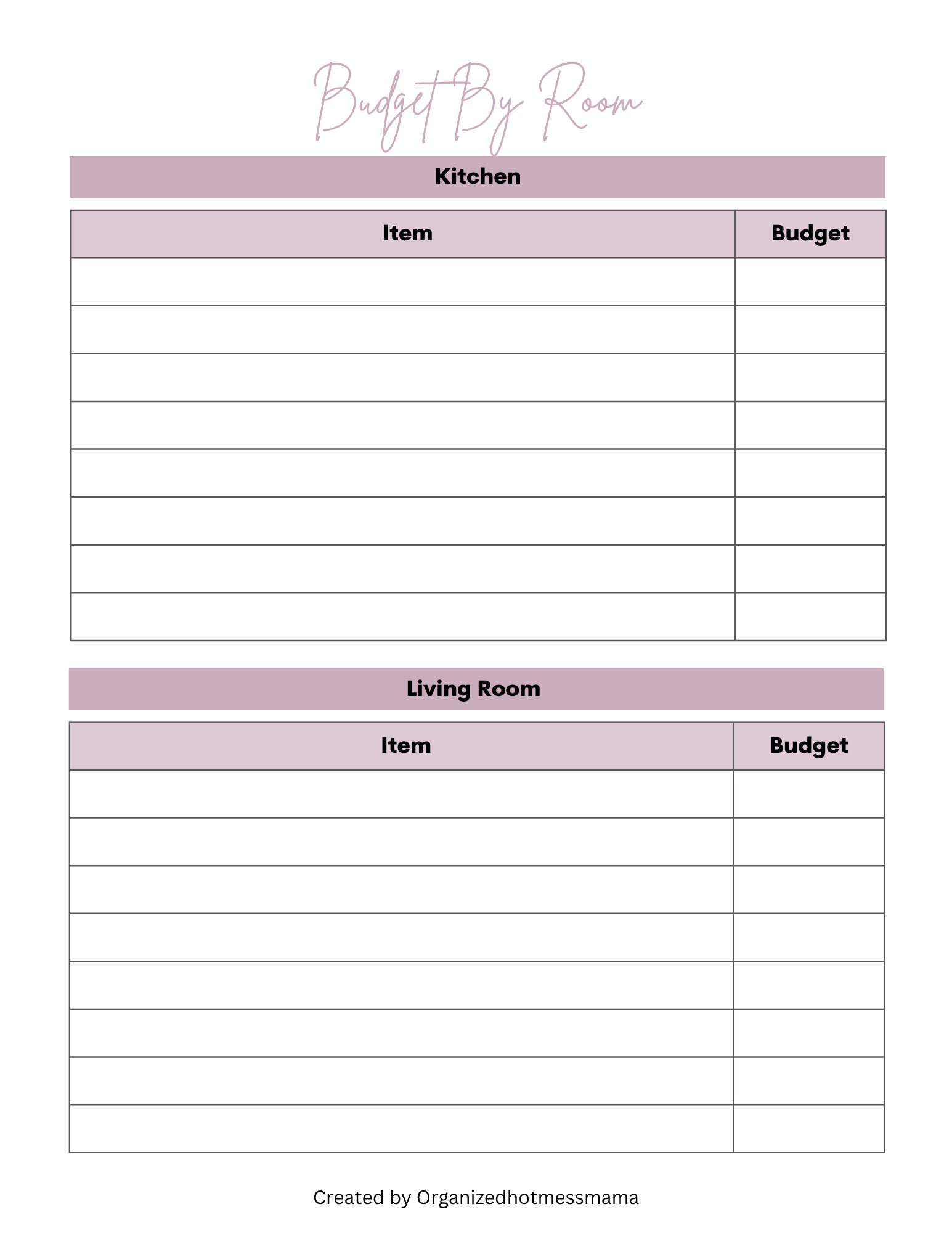 Home Renovation Planner (Printable PDF) - Organized Hot Mess Mama